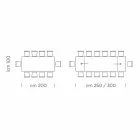 Mesa de comedor extensible hasta 300 cm en laminado Made in Italy - Settimmio Viadurini