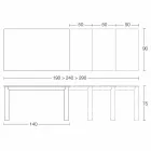 Mesa de comedor extensible hasta 310 cm en cerámica Made in Italy - Pitagora Viadurini