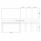 Mesa de comedor extensible hasta 310 cm en cerámica Made in Italy - Pitagora Viadurini