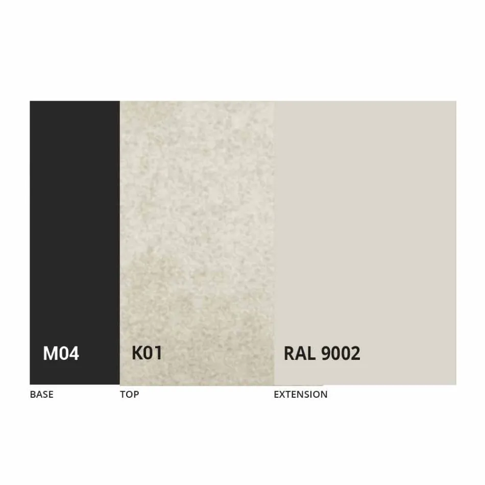 Mesa de comedor extensible hasta 310 cm en cerámica Made in Italy - Pitagora Viadurini