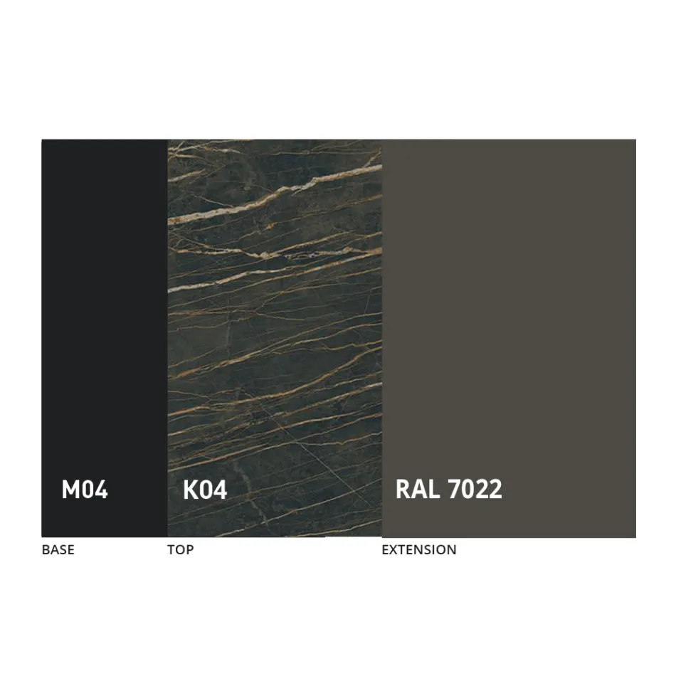 Mesa de comedor extensible hasta 310 cm en cerámica Made in Italy - Pitagora Viadurini