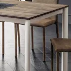 Mesa de comedor extensible hasta 334 cm efecto madera Made in Italy - Maltés Viadurini