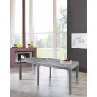 Mesa de comedor extensible hasta 350 cm en vidrio melaminado y metal - Meryl Viadurini
