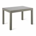 Mesa de comedor extensible hasta 350 cm en vidrio melaminado y metal - Meryl Viadurini