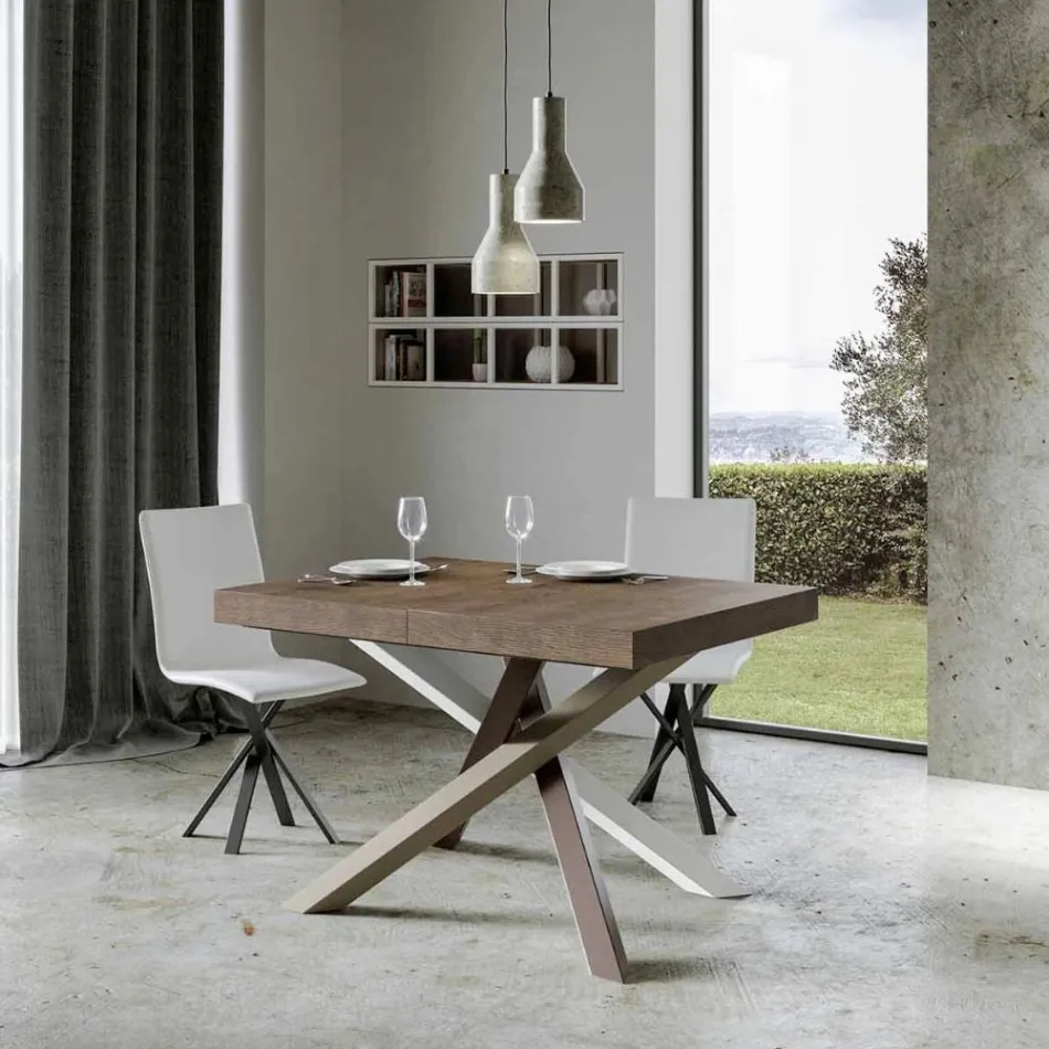 Mesa de Comedor Extensible hasta 440 cm de Diseño Made in Italy - Rally Viadurini