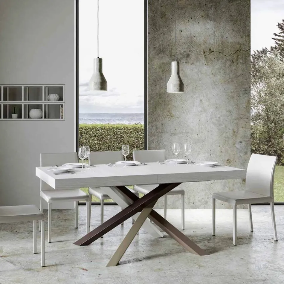 Mesa de Comedor Extensible hasta 440 cm de Diseño Made in Italy - Rally Viadurini
