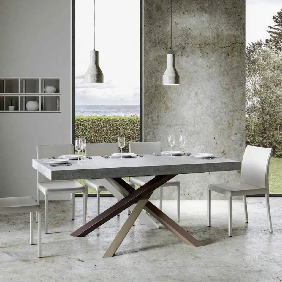 Mesa de Comedor Extensible hasta 440 cm de Diseño Made in Italy - Rally Viadurini