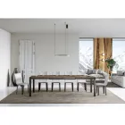 Mesa de Comedor Extensible hasta 440 cm en Madera y Hierro Made in Italy - Foxy Viadurini