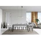 Mesa de Comedor Extensible hasta 440 cm en Madera y Hierro Made in Italy - Foxy Viadurini