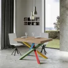 Mesa de comedor extensible hasta 440 cm con tapa de madera Made in Italy - Boan Viadurini