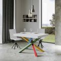 Mesa de comedor extensible hasta 440 cm con tapa de madera Made in Italy - Boan
