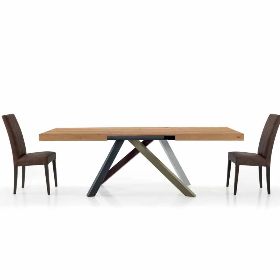 Mesa de comedor extensible hasta 450 cm en laminado Made in Italy - Salentino Viadurini