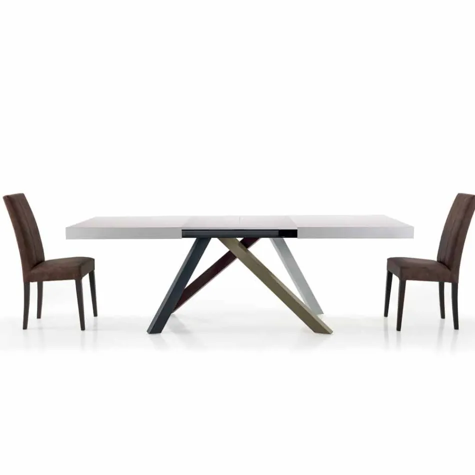 Mesa de comedor extensible hasta 450 cm en laminado Made in Italy - Salentino Viadurini