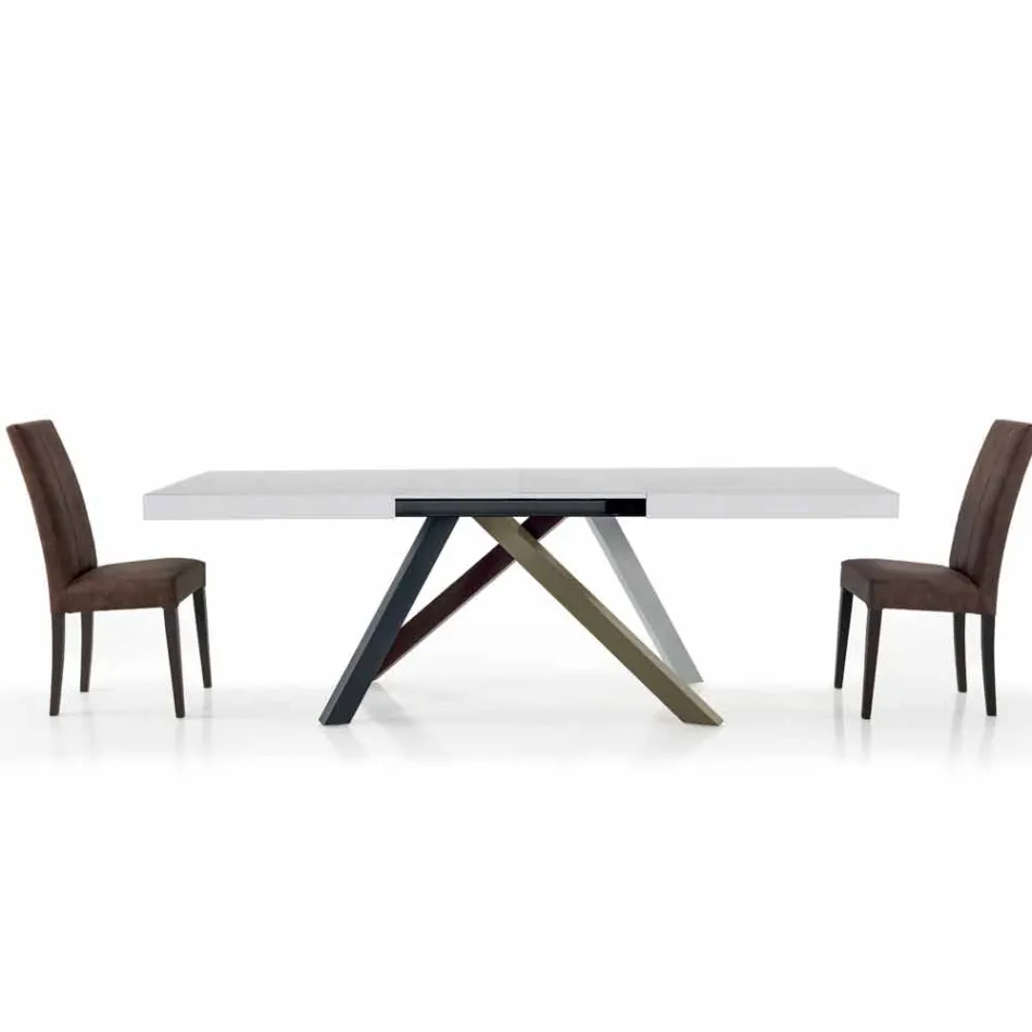 Mesa de comedor extensible hasta 450 cm en laminado Made in Italy - Salentino Viadurini