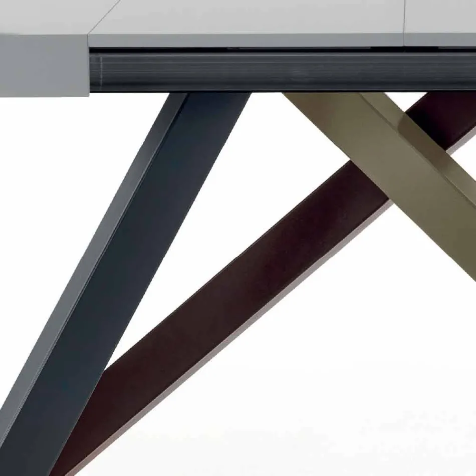 Mesa de comedor extensible hasta 450 cm en laminado Made in Italy - Salentino Viadurini