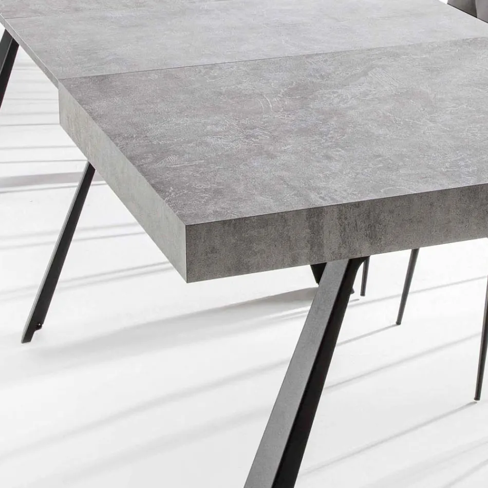 Mesa de comedor extensible hasta 500 cm con tapa de melamina - Raimondo Viadurini
