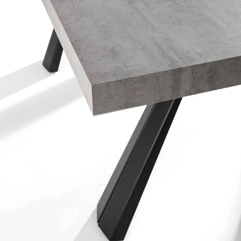 Mesa de comedor extensible hasta 500 cm con tapa de melamina - Raimondo Viadurini