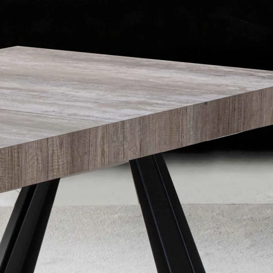 Mesa de comedor extensible hasta 500 cm con tapa de melamina - Raimondo Viadurini