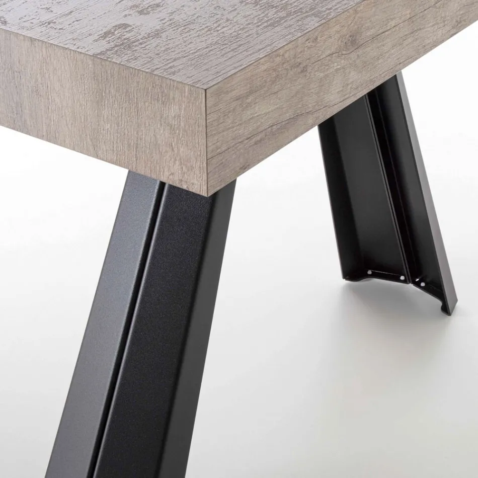 Mesa de comedor extensible hasta 500 cm con tapa de melamina - Raimondo Viadurini