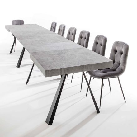 Mesa de comedor extensible hasta 500 cm con tapa de melamina - Raimondo Viadurini