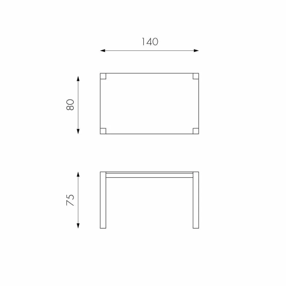 Mesa extensible de madera de roble Fedro, fabricada en Italia Viadurini