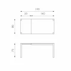 Mesa extensible de madera de roble Fedro, fabricada en Italia Viadurini