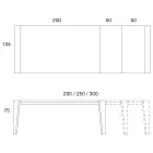 Mesa de comedor extensible en chapa de madera varios acabados - Gerry Viadurini