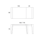 Mesa de comedor extensible en chapa de madera varios acabados - Gerry Viadurini