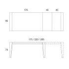 Mesa de comedor extensible en chapa de madera varios acabados - Gerry Viadurini