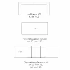 Mesa de comedor extensible en madera de melamina hecha en Italia, Oky Viadurini
