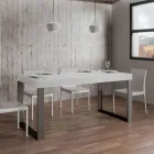 Mesa de comedor extensible en madera de melamina y hierro Made in Italy - Badesi Viadurini