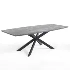 Mesa de Comedor Extensible en Metal y MDF - Iridio Viadurini