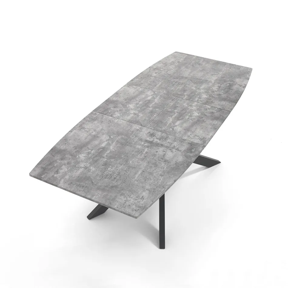 Mesa de Comedor Extensible en Metal y MDF - Iridium Viadurini