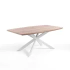 Mesa de Comedor Extensible en Metal y MDF - Iridio Viadurini