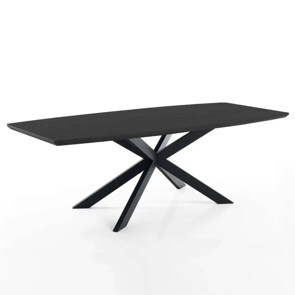Mesa de Comedor Extensible en Metal y MDF - Iridio Viadurini