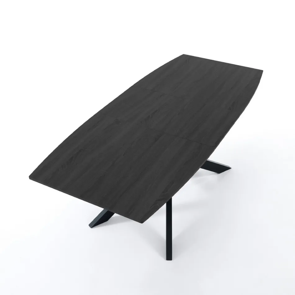 Mesa de Comedor Extensible en Metal y MDF - Iridio Viadurini