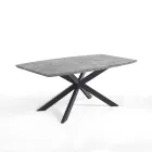 Mesa de Comedor Extensible en Metal y MDF - Iridium Viadurini