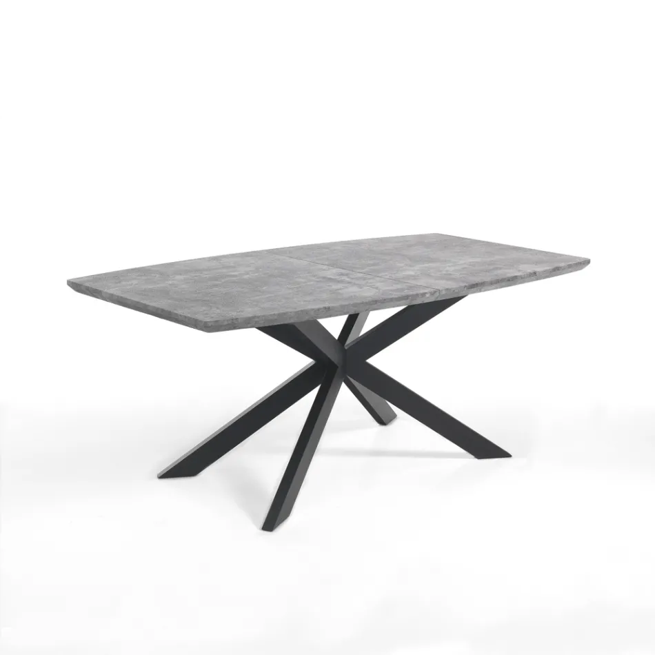 Mesa de Comedor Extensible en Metal y MDF - Iridium Viadurini
