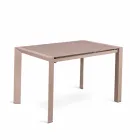 comedor mesa de vidrio y metal mesa de Oddo Viadurini