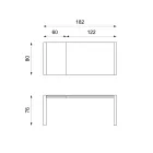 Mesa de comedor extensible de cristal y metal modelo Oddo Viadurini