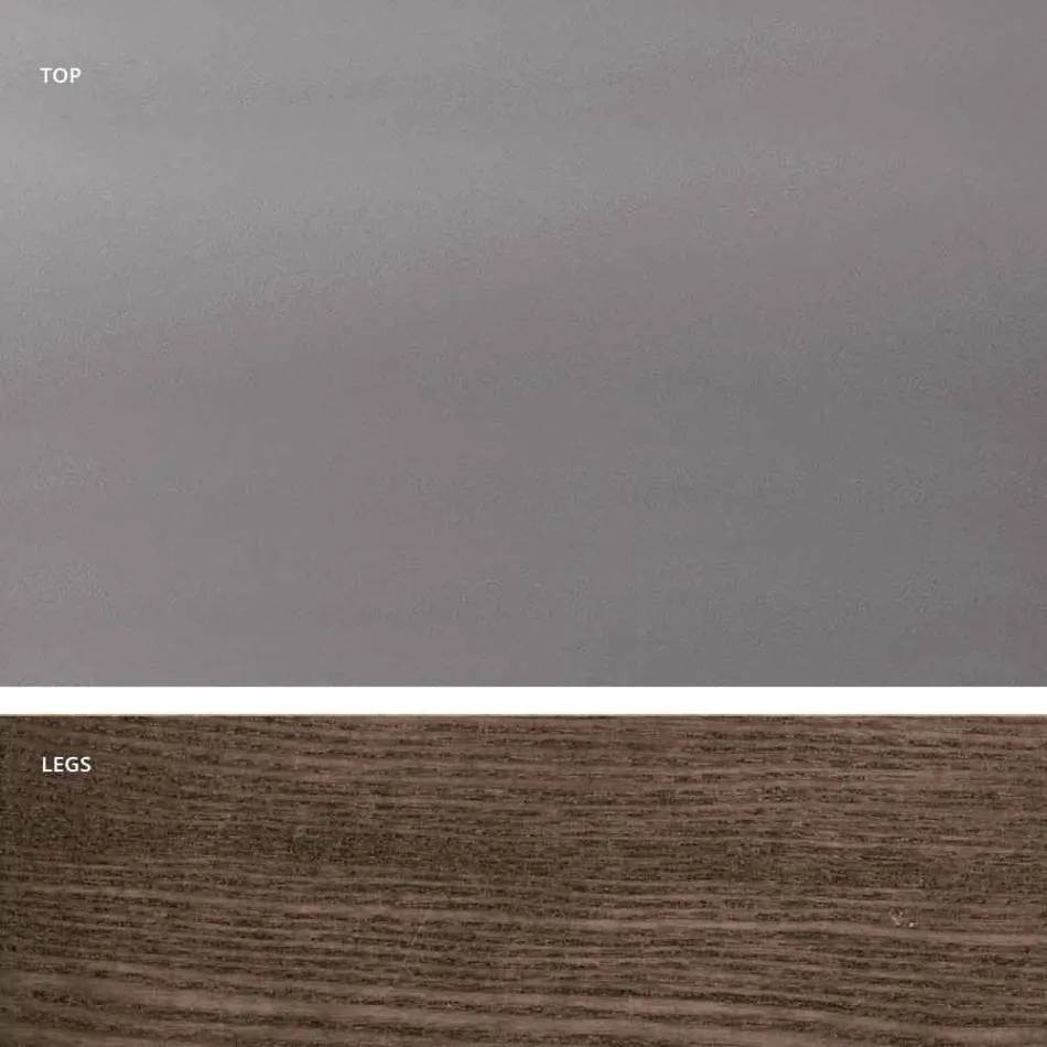 Mesa de comedor de vidrio ahumado extensible Dimitri hecha en Italia Viadurini