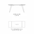 Mesa de comedor de vidrio ahumado extensible Dimitri hecha en Italia Viadurini