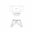 Mesa de comedor de vidrio cerámico extensible hecha en Italia, Wilmer Viadurini