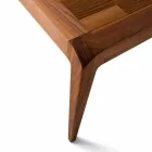 Mesa de comedor extensible madera nogal natural moderno diseño Sanni Viadurini