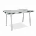 Mesa de comedor moderna de vidrio extensible, L140 / 200x P80 cm, Nardo