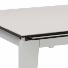 Mesa de comedor extensible de vitrocerámica, 120 / 170xP80 cm, Bino Viadurini
