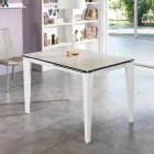 Mesa de comedor extensible de vitrocerámica, 120 / 170xP80 cm, Bino Viadurini