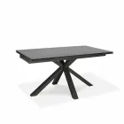 Mesa de comedor extensible de vitrocerámica, l.160 / 240xp.90 cm, Bacco Viadurini