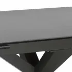 Mesa de comedor extensible de vitrocerámica, l.160 / 240xp.90 cm, Bacco Viadurini