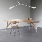 Mesa de comedor artesanal en madera maciza de nogal Made in Italy - Nocino Viadurini